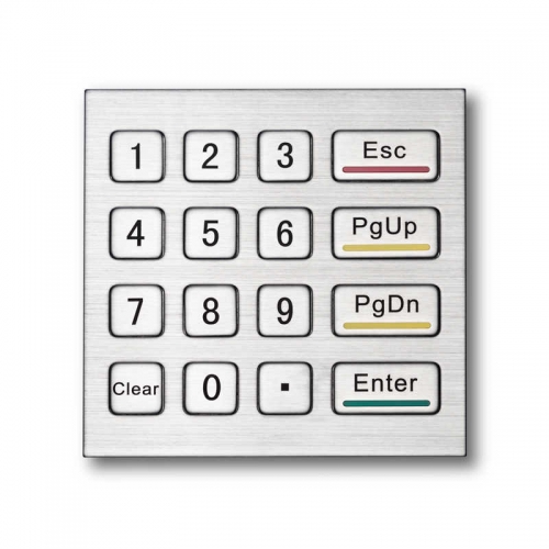 Tastiera in acciaio inossidabile con tastiera in metallo industriale impermeabile 4X4 IP65 per distributore automatico di terminali ATM di controllo accessi